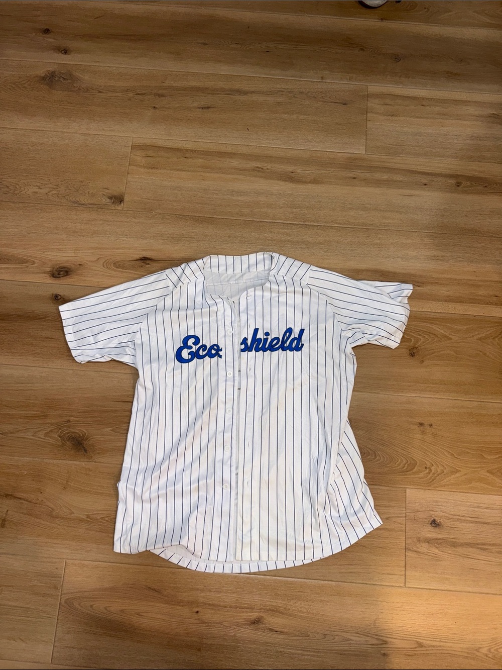 RARE: SHIELD White Pinstripe Baseball Jersey